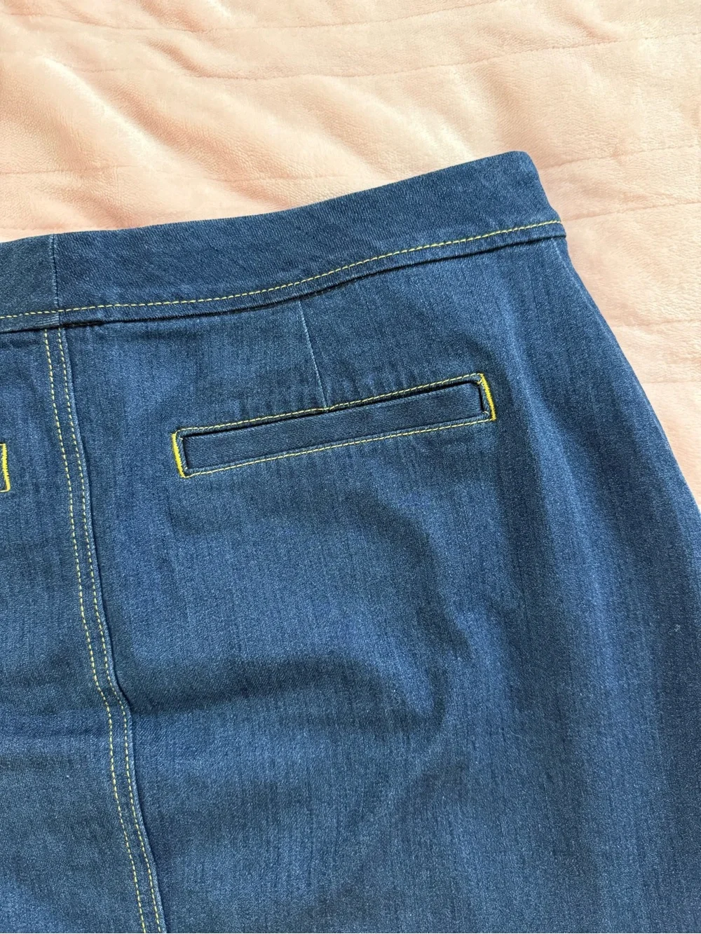 Lilly Pulitzer Collette Dark Blue Stretch Denim Mini Skirt, Sz 4
